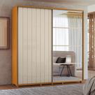 Guarda-Roupa Casal 2 Portas de Correr 100% Mdf com Espelho e Pés Monet