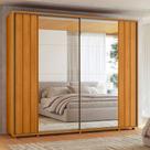 Guarda Roupa Casal 2 Portas de Correr 100% MDF com Espelhos e Pés Dali