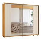 Guarda Roupa Casal 2 Portas de Correr 100% MDF com Espelhos e Pés Dali