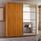 Guarda-Roupa Casal 2 Portas de Correr 100% Mdf com Espelhos e Pés Monet