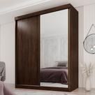 Guarda Roupa Casal 2 Portas de Correr 3 Gavetas Búzios 100% MDF Marrom/New Canion