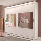 Guarda-Roupa Casal 2 Portas de Correr 4 Espelhos e Pés 243cm 100% MDF Marsala Espresso Móveis Guarda-Roupa Casal 2 Portas de Correr 4 Espelhos e Pés 243cm 100% MDF Marsala Espresso Móveis