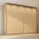 Guarda Roupa Casal 2 Portas de Correr 4 Gavetas 100% MDF Santorini Carvalho Nature/Off White