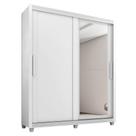 Guarda Roupa Casal 2 Portas de Correr 4 Gavetas com Espelho Zurique