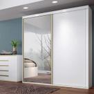 Guarda-Roupa Casal 2 Portas de Correr com Espelho 100% MDF Magnific Yescasa