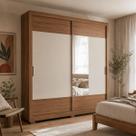 Guarda Roupa Casal 2 Portas de Correr com Espelho 4 Gavetas Ele/Ela Soho 238cm Guarda Roupa Casal 2 Portas de Correr com Espelho 4 Gavetas Ele/Ela Soho 238cm