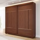 Guarda-Roupa Casal 2 Portas de Correr com Pés 229cm 100% MDF Talin Espresso Móveis Marrom/Jequitiba