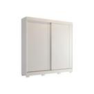 Guarda Roupa Casal 2 Portas de Correr e 3 Gavetas c/ Pés Ilhéus Branco - Panan