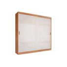 Guarda Roupa Casal 2 Portas de Correr e 4 Gavetas Blumenau Cinamomo/Off White - Panan Guarda Roupa Casal 2 Portas de Correr e 4 Gavetas Blumenau Cinamomo/Off White - Panan
