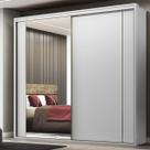 Guarda Roupa Casal 2 Portas MDF Ripado com Espelho 2,42m Imperium Belmax Guarda Roupa Casal 2 Portas MDF Ripado com Espelho 2,42m Imperium Belmax