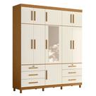 Guarda Roupa Casal 201cm 11 Portas Thony A02 Off/Cinamomo - Mpozenato