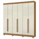 Guarda Roupa Casal 2030230 6 Portas 230 Cm Cinamomo Areia Armoveis