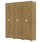Guarda Roupa Casal 203cm Com 6 Portas Noronha Nature - Vila Rica