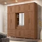Guarda Roupa Casal 229cm 13 Portas 7 Gavetas Londres Capelinha Triplex Santos Andirá