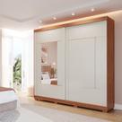 Guarda-roupa Casal 230cm 2 Portas de Correr com Pés e 2 Espelhos Mdf Talin