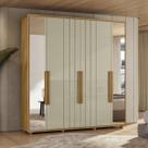 Guarda Roupa Casal 230cm 6 Portas 4 Gavetas Espelho Veronese