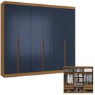 Guarda-roupa Casal 242cm de MDF 6 Portas 4 Gavetas Kappesberg Open-R582