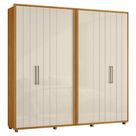 Guarda Roupa Casal 250cm Com 6 Portas Vibe Off/Cinamomo Z10 - Mpozenato