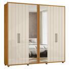 Guarda Roupa Casal 250cm Com Espelho Vibe Off/Cinamomo Z10 - Mpozenato