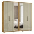 Guarda Roupa Casal 250cm Com Espelho Vibe Opala/Cumaru Z10 - Mpozenato