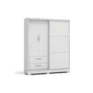 Guarda Roupa Casal 3 Portas (1 de Correr) e 2 Gavetas C533 Branco - Kappesberg Guarda Roupa Casal 3 Portas (1 de Correr) e 2 Gavetas C533 Branco - Kappesberg