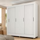 Guarda Roupa Casal 3 Portas 1 Gavetas Alice Branco