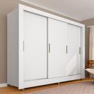Guarda Roupa Casal 3 Portas 1 Gavetas Alice Branco