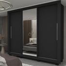Guarda-roupa Casal 3 Portas 1 Porta Espelhada com Pés Milão 100% MDF Yescasa