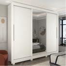 Guarda-roupa Casal 3 Portas 1 Porta Espelhada com Pés Royale 100% MDF Guarda-roupa Casal 3 Portas 1 Porta Espelhada com Pés Royale 100% MDF