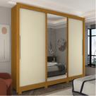 Guarda-roupa Casal 3 Portas 1 Porta Espelhada com Pés Royale 100% MDF