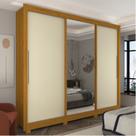 Guarda-roupa Casal 3 Portas 1 Porta Espelhada com Pés Royale 100% MDF
