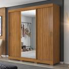 Guarda Roupa Casal 3 Portas 4 Gavetas com Espelhos NT5020 Notável Móveis