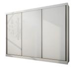 Guarda Roupa Casal 3 Portas 4 Gavetas - Diamond-Branco - Móveis Novo Horizonte