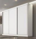 Guarda Roupa Casal 3 Portas 4 Gavetas - Diamond-Branco - Móveis Novo Horizonte