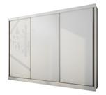 Guarda Roupa Casal 3 portas 6 Gavetas 100%MDF Diamond Branco - Novo Horizonte