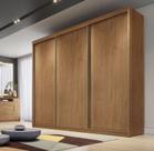 Guarda Roupa Casal 3 Portas 8 Gavetas - Diamond-Cumaru - Móveis Novo Horizonte
