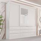 Guarda-Roupa Casal 3 Portas 9 Gavetas com Espelho Luana