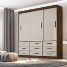 Guarda Roupa Casal 3 Portas 9 Gavetas New Star Sallêto Móveis
