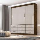 Guarda Roupa Casal 3 Portas 9Gavetas New Star Sallêto Móveis