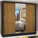 Guarda-roupa Casal 3 Portas com Espelho Porto Plus Espresso Móveis Guarda-roupa Casal 3 Portas com Espelho Porto Plus Espresso Móveis