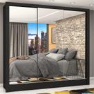 Guarda Roupa Casal 3 Portas com Espelho Porto Premium Espresso Móveis Guarda Roupa Casal 3 Portas com Espelho Porto Premium Espresso Móveis