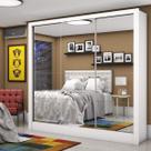 Guarda-Roupa Casal 3 Portas com Espelho Santiago Premium Espresso Móveis