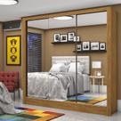 Guarda-roupa Casal 3 Portas com Espelho Santiago Premium Espresso Móveis Guarda-roupa Casal 3 Portas com Espelho Santiago Premium Espresso Móveis