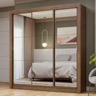 Guarda-roupa Casal 3 Portas Correr Espelho Rustic Nobre