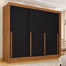 Guarda Roupa Casal 3 Portas De Correr 1,80m Isabela Cinamomo/pto - M.a