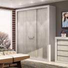 Guarda-Roupa Casal 3 Portas de Correr 4 Gavetas News