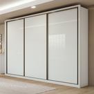 Guarda Roupa Casal 3 Portas de Correr 6 Gavetas 270,5cm 100% MDF Spazio Yescasa Branco Guarda Roupa Casal 3 Portas de Correr 6 Gavetas 270,5cm 100% MDF Spazio Yescasa Branco