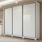 Guarda Roupa Casal 3 Portas de Correr 6 Gavetas 270,5cm 100% MDF Spazio Yescasa