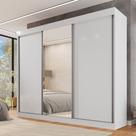 Guarda Roupa Casal 3 Portas de Correr com Espelho Central 6 Gavetas Garibaldi 100% MDF