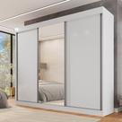 Guarda Roupa Casal 3 Portas de Correr com Espelho Central 6 Gavetas Garibaldi 100% MDF